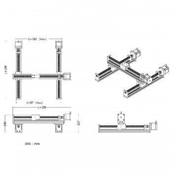 FSL40 Linear Guide Stage Motion Slide Actuator XY Translation Stage XYZ Table