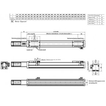 FSL80 Heavy Load Linear Guide Motion Rail Ball Screw Linear Stage Actuator with Nema24 Stepper Motor