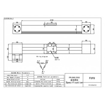 FBL80 High Speed CNC Linear Guide Slide Rail Linear Motion Actuator with Nema34 Stepper Motor