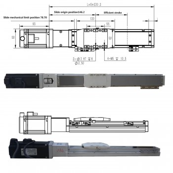FCH60 Linear Module Linear Guide Actuator Double Rail with 400W Servo Motor