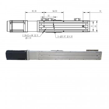FCH60 Linear Module Linear Guide Actuator Double Rail with 400W Servo Motor
