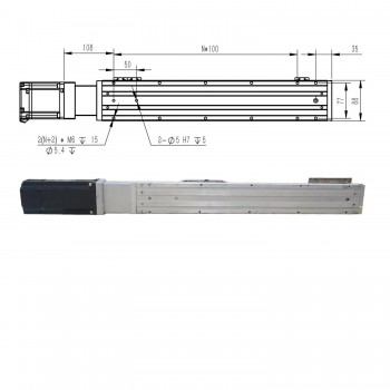 FCH90 Linear Module Linear Guide Actuator Double Rail with 750W Servo Motor