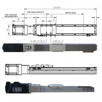 FCH90 Linear Module Linear Guide Actuator Double Rail with 750W Servo Motor