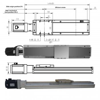 FCH140 Linear Module Linear Guide Actuator Double Rail with 1000W Servo Motor