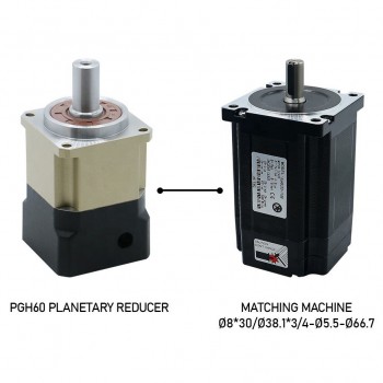 Precision Helical Planetary Gearbox Reducer For Nema 23, Nema 24 Stepper Motor 16mm Axis
