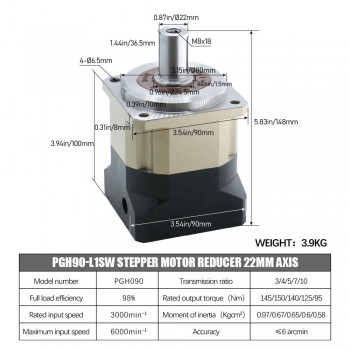 Precision Helical Planetary Reducer For Nema 34 Stepper Motor / 80mm-130mm Servo Motor