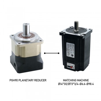 Precision Helical Planetary Reducer fit Nema 34 Stepper Motor / 80-90mm Servo Motor