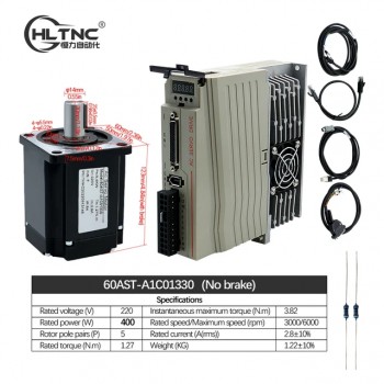 400W / 600W / 750W / 1000W AC Servo Motor & Driver Kit 110V / 220V 1.27Nm-3.8Nm For CNC Engraver
