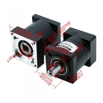 PX57 Planetary Gearbox Speed Reducer For Nema 23 Stepper Motor Input Shaft 8mm