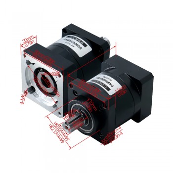 Planetary Reducer PX60 Ratio 4/6/10/16/24/36/64/96/144/216 Max 40N.m Suit For Nema24 60 Stepper Motor