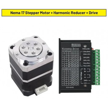 Neme 17 Stepper Motor + Harmonic Gear Speed Reducer + Stepper Driver Kit