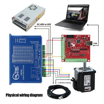 HLTNC Nema34 Close Loop Stepper Motor 12N.m With Brake + Hybrid Servo Driver Kit For CNC Router