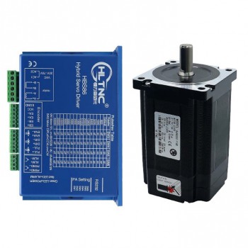 HLTNC Nema34 Close Loop Stepper Motor 1.8Deg 8N.m (1143oz.in) Without Brake & HBS86 Driver Kit