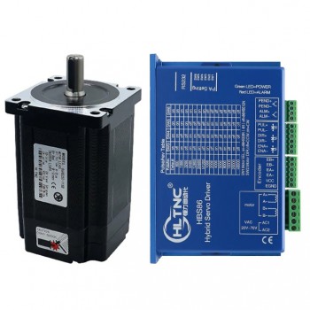 HLTNC Nema34 Close Loop Stepper Motor 1.8 Deg 12N.m (1714oz.in) + Driver Kit Without Brake