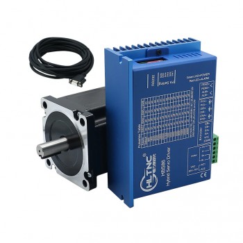 HLTNC Nema34 Close Loop Stepper Motor 12N.m With Brake + Hybrid Servo Driver Kit For CNC Router