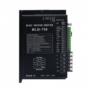 BLD-750 Brushless DC Motor Driver Controller 18~50VDC for 3 Phase 24V 600W / 48V 750W BLDC DC Motor