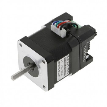 OUKEDA Integrated Nema 17 Stepper Motor with Controller 1.8 Deg 0.44Nm (62.30 oz-in) 1.68A 2 Phase 12-40VDC