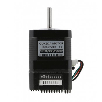 OUKEDA Integrated Nema 17 Stepper Motor with Controller 1.8 Deg 0.44Nm (62.30 oz-in) 1.68A 2 Phase 12-40VDC