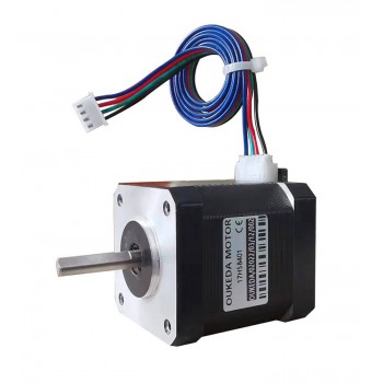 OUKEDA NEMA17 Stepper Motor 1.8 Deg 59Ncm(83.55 oz.in) 2A D-cut for 3D Printer