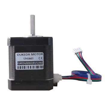 OUKEDA NEMA17 Stepper Motor 1.8 Deg 59Ncm(83.55 oz.in) 2A D-cut for 3D Printer