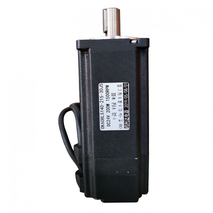 Oukeda Brushless DC Motor 127Ncm 200W 24V 1800RPM 3 Phase Φ60mm Keyway