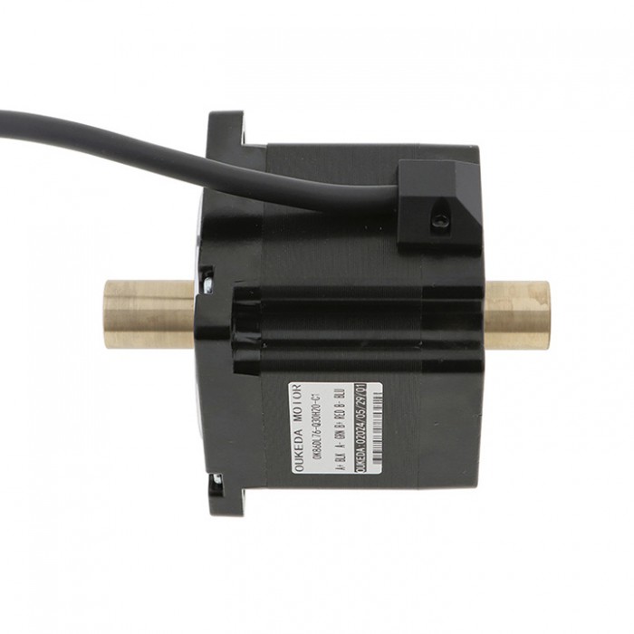 Oukeda Hollow Shaft Nema 34 Stepper Motor Bipolar 1.8 Deg 4.5 Nm 6.0A 2.1V Dual Shaft 4 Wires