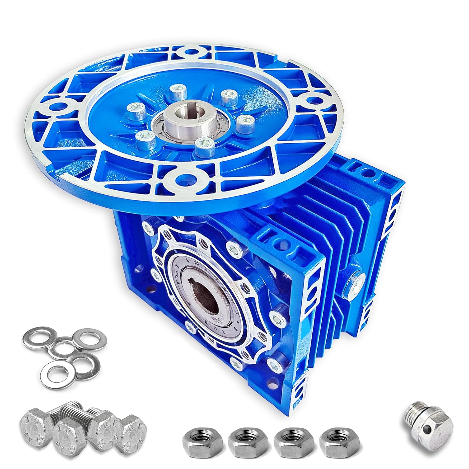 Buy RV063 Round Worm Gearbox Speed Reducer Ratio 7.5:1 10:1 15:1