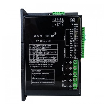 Oukeda OK3BL30ZR Brushless DC Motor Driver Controller DC24-48V 30A 800W Support RS-485 Communication