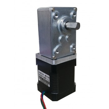 Oukeda Nema 17 Worm Gearbox Stepper Motor 17:1/30:1/50:1/75:1/100:1/290:1/500:1 1.8 Deg 44Ncm 1.68A 2 Phase