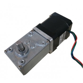 Oukeda Nema 17 Worm Gearbox Stepper Motor 17:1/30:1/50:1/75:1/100:1/290:1/500:1 1.8 Deg 44Ncm 1.68A 2 Phase