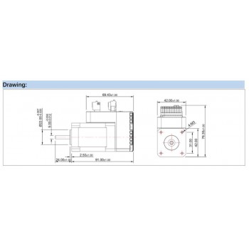 JMC Nema 17 Integrated AC Servo Motor 52W 24V 12.5Ncm(17.70 oz.in) 52000RPM 42 x 42mm
