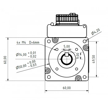 JMC Nema 23 Integrated AC Servo Motor with Brake 400W 48V 1.27N.m 3 Phase 3000RPM 60 x 60mm