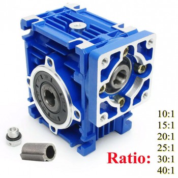 NMRV030 Worm Gearbox Speed Reducer 10:1 15:1 20:1 25:1 30:1 40:1 for Nema23 Stepper Motor / Servo Motor