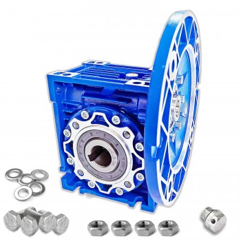 RV050 Round Worm Gearbox Speed Reducer Ratio 5:1 10:1 15:1 20:1 30:1Input 19mm 80B14/80B5