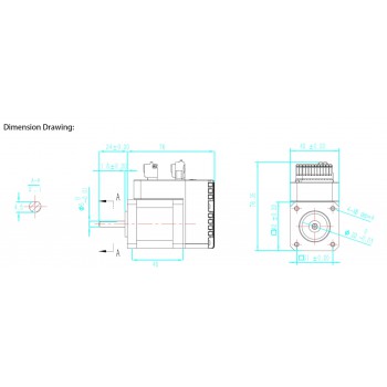 JMC Nema17 Integrated Closed Loop Stepper Motor 1.8 Deg 0.48Nm 1.2A 42 x 42mm