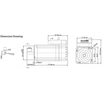 JMC NEMA34 Integrated Closed Loop Stepper Motor 1.8 Deg 9.8 Nm 6A 80V 2 Phase 86 x 86mm