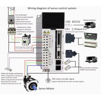 JASD15002-20B AC Servo Motor Driver Controller 1.5 KW 180V-240V Three Phase
