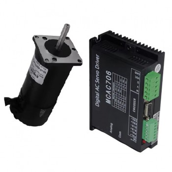 160W Brushless DC Servo Motor & Driver Kit with 1000 Lines Encoder 36V 0.45N.m 3400RPM Φ57mm 3 Phase