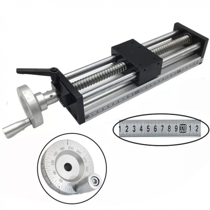 GGP5080 Manual Linear Guide Rail Slide Stage Ballscrew CNC Motion Module Handwheel GGP5080 Manual Linear Guide Rail Slide Stage Ballscrew CNC Motion Module Handwheel