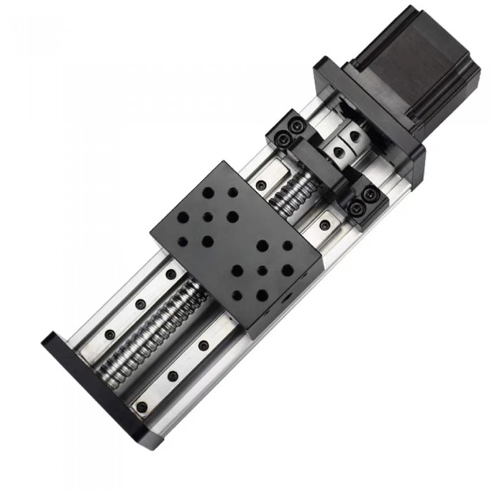 Double Guide CNC Slide Table Ballscrew Linear Motion Stage 22-132lbs Motorized Linear Stage Double Guide CNC Slide Table Ballscrew Linear Motion Stage 22-132lbs Motorized Linear Stage