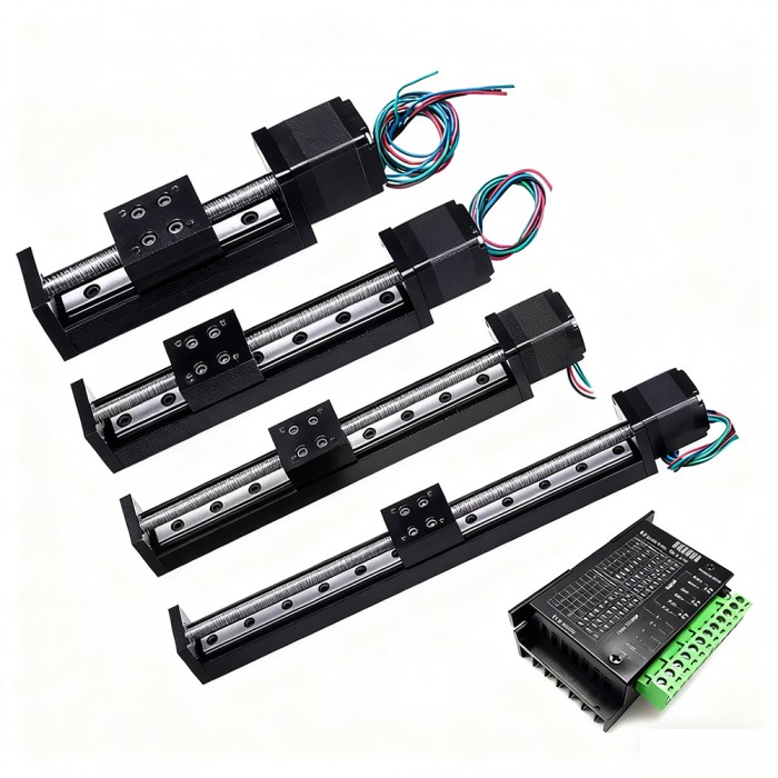 Mini Motorized Linear Translation Stage CNC Sliding Table with Neme 11 Stepper Motor & TB6600 Drver Kit Mini Motorized Linear Translation Stage CNC Sliding Table with Neme 11 Stepper Motor & TB6600 Drver Kit