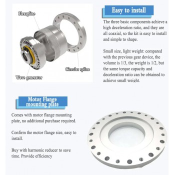 ZXF Series Harmonic Gear Reducer Ratio 31:1-160:1 Harmonic Drive Gearbox for Stepper / Servo Motor CNC Robot Arm