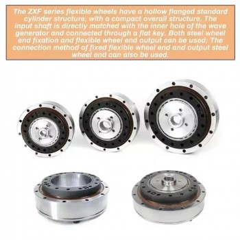 ZXF Series Harmonic Gear Reducer Ratio 31:1-160:1 Harmonic Drive Gearbox for Stepper / Servo Motor CNC Robot Arm