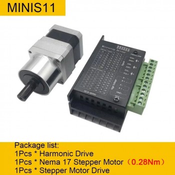 MINIS/MINIF Series Ratio 30:1/50:1/100:1 Micro Harmonic Drive Gearbox Harmonic Gear Speed Reducer