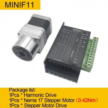 MINIS/MINIF Series Ratio 30:1/50:1/100:1 Micro Harmonic Drive Gearbox Harmonic Gear Speed Reducer