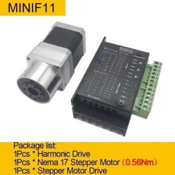 MINIS/MINIF Series Ratio 30:1/50:1/100:1 Micro Harmonic Drive Gearbox Harmonic Gear Speed Reducer