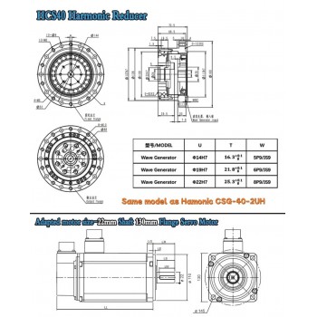 CSF Series Harmonic Gear Reducer Ratio 50:1-120:1 Harmonic Drive Gearbox for Stepper / Servo Motor