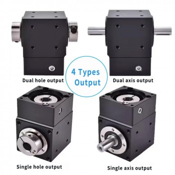 Right Angle Bevel Gearbox Gear Speed Reducer Commutator for NEMA 34 Stepper/ 80mmServo Motor