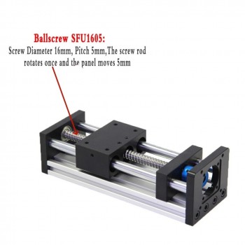 GGP5080 Manual Linear Guide Rail Slide Stage Ballscrew CNC Motion Module Handwheel