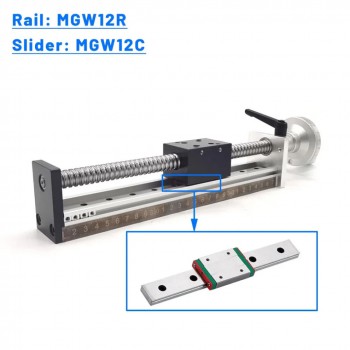 DXG6042 Mini Manual Ballscrew Slide Table CNC Linear Module Handwheel Linear Translation Stage